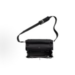 HERMES Jypsiere Gypsy silver buckle crossbody bag for women, Noir black